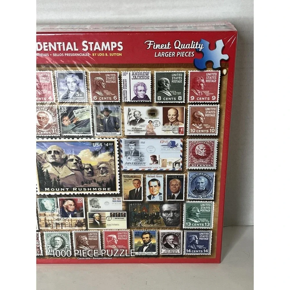 Presidential Stamps Puzzle 1000 pieces White Mountain Puzzles NEW
